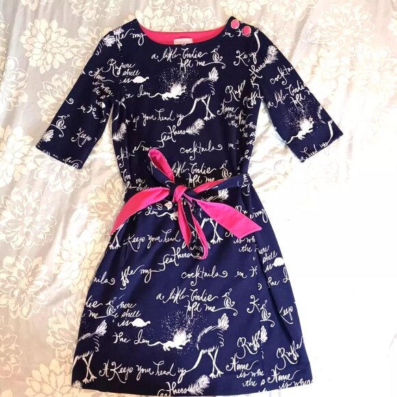 Lilly Pulitzer Dress Size Small Navy Pink - Picture 1 of 7